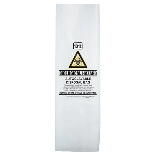 Bag Autoclave 50um Natural 27 x 63cm Ptd