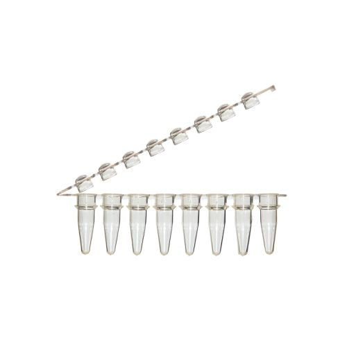 UltraFlux 8-Strip Tubes with Hinged Attached Dome Caps Clear