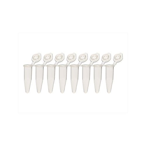 UltraFlux SnapStrip 8-Strip Tubes with Individually-Attached Flat Caps Clear