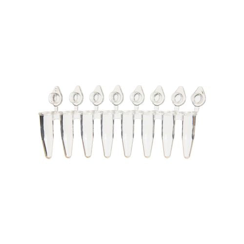 UltraFlux UltraFlux I 8-Strip Tubes with Individually-Attached Flat Caps Clear