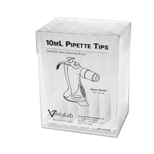 Vistalab Tips Filtered Ovation Graduated RNase/DNase Free & Non-Pyrogenic Certified Boxed Sterile 10