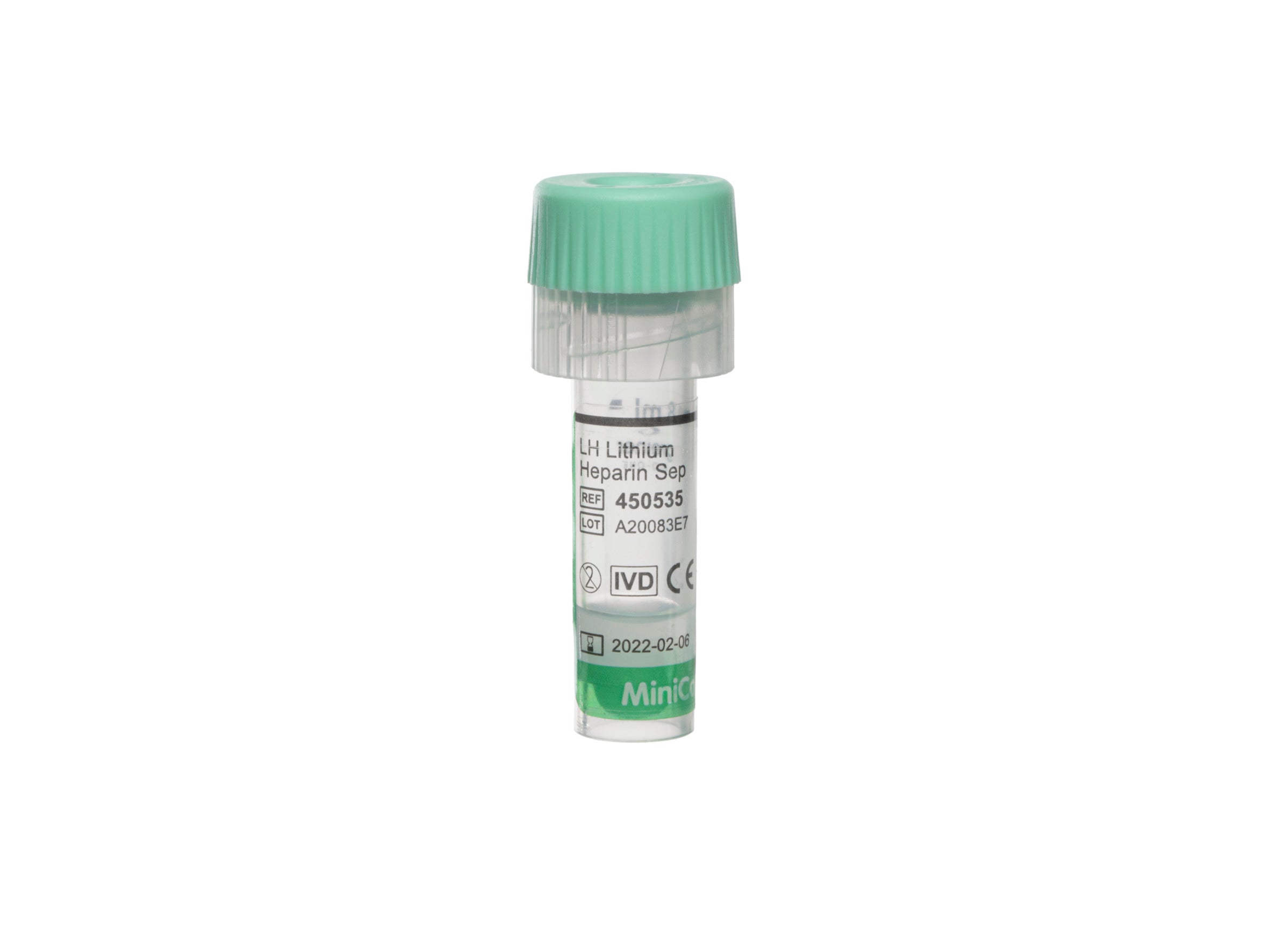 MiniCollect Tube 0.8ml LH Lithium Heparin Separator