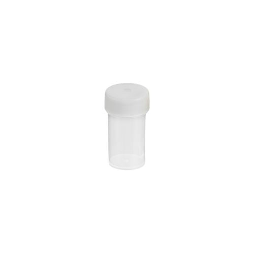 Techno Plas Flat Bottom Container Unlabelled Natural Cap 25ml