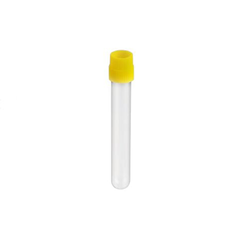 Techno Plas Round Bottom Tube Unlabelled G/Sterile Yellow Cap 5ml