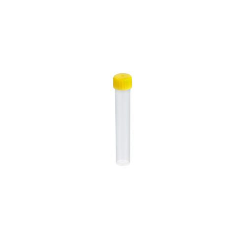 Techno Plas Flat Bottom Tube Unlabelled Yellow Cap G/Sterile 10ml