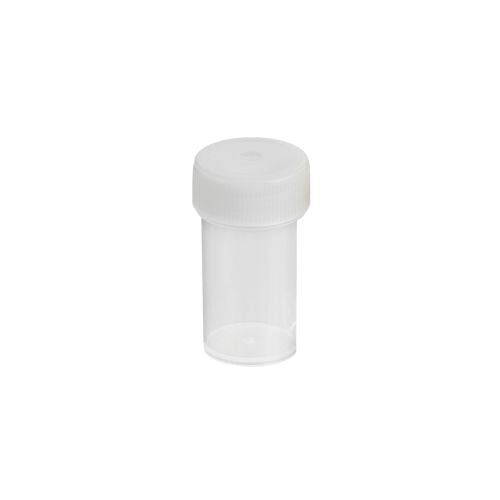 Techno Plas Flat Bottom Container Unlabelled Natural Cap 25ml