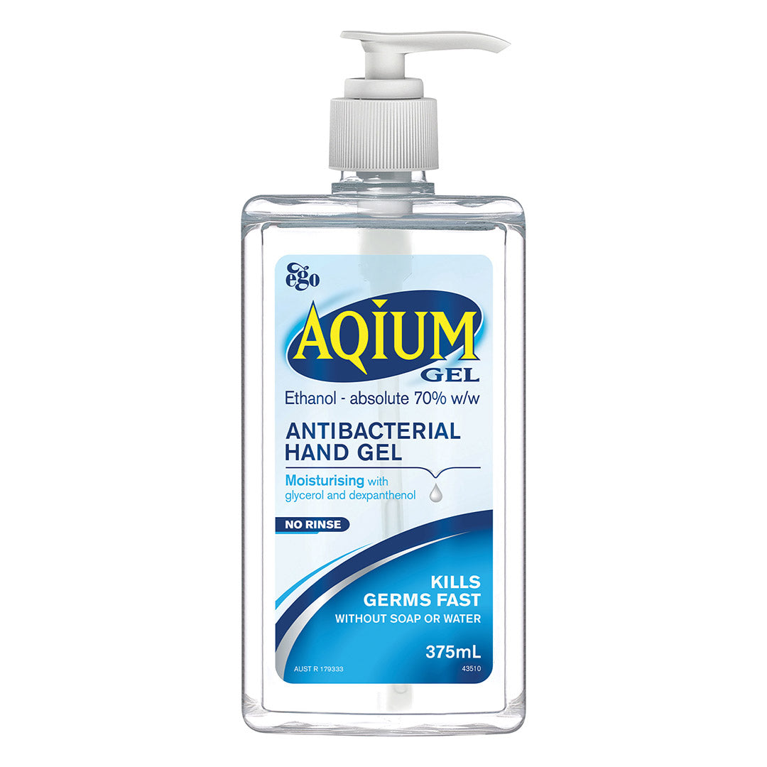 Sanitiser Hand Aquim Pump Gel 375ml