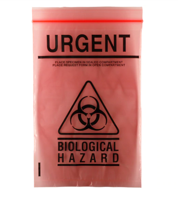 Specimen Bag Red Rear Panel 270 x160mm