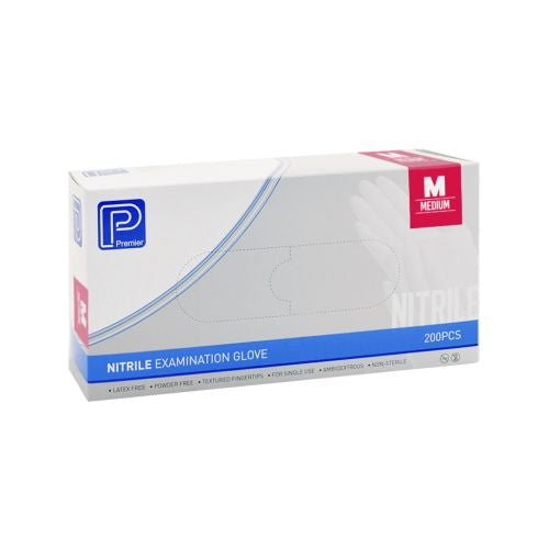 Glove Premier Nitrile Examination Glove Blue Powder Free