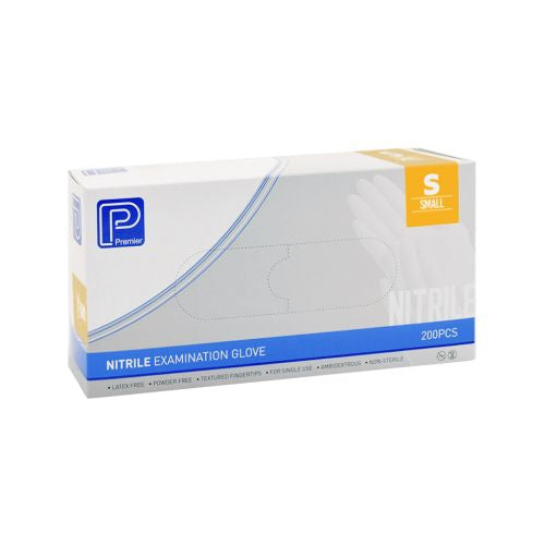 Glove Premier Nitrile Examination Glove Blue Powder Free