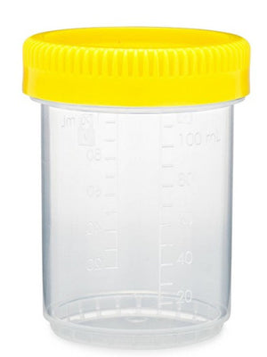 Techno-Plas Container Yellow Cap 120ml