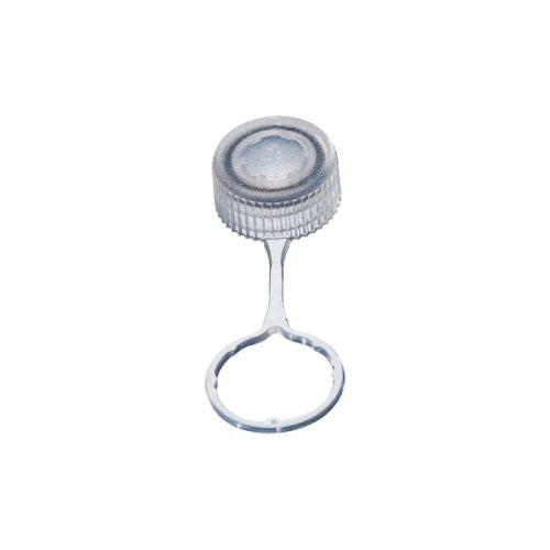 SureSeal Screw cap with Tether and O-Ring Clear