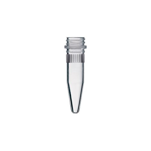 SureSeal Screw Tube conical base ribbed Clear 1.5mL