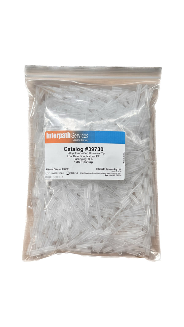 Pipette Tips 200ul (Bulk) Interpath Services Pty Ltd