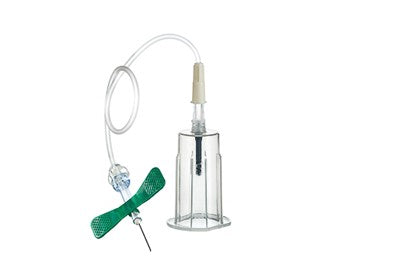 Safety Blood Collection Set + Holder 21g X 19cm Luer + Holder