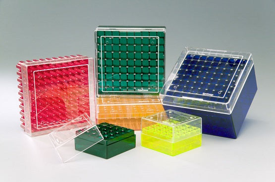 CryoFreeze 100-Place CryoFreeze Polycarbonate  Storage Rack for 1.0/1.8 mL tubes Yellow