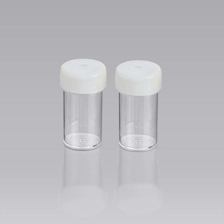 Techno Plas Flat Bottom Container Unlabelled Natural Cap 25ml