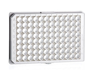 Greiner 96 Well Tissue Culture Plate White with Lid Flat Wells