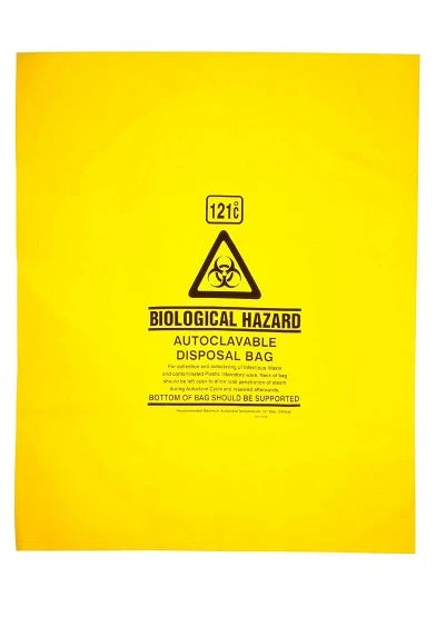 Bag Autoclave 50um Yellow 27cm x 63cm Ptd