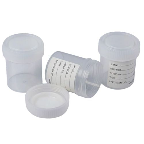 LabServ Container PP with Natural PE Screw Cap Unlabelled 70ml