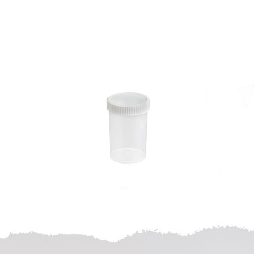 Techno Plas Flat Bottom Container w/White Cap PP 250ml