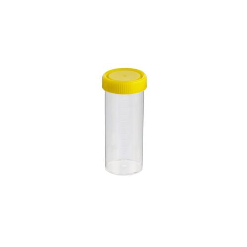 Techno Plas Flat Bottom Container w/ Sodium Thiosulphate G/Sterile Yellow Cap 120ml