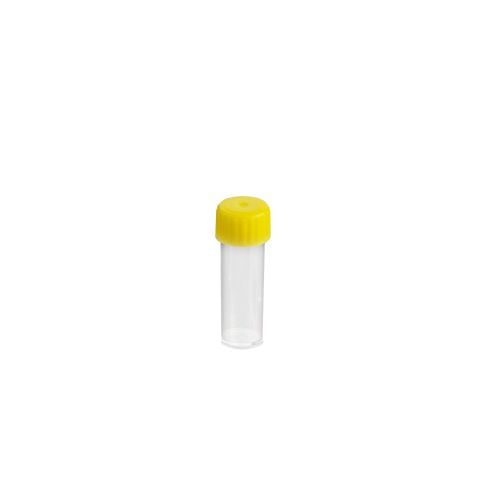 Techno Plas Flat Bottom tube Unlabelled G/Sterile Yellow Cap 5ml
