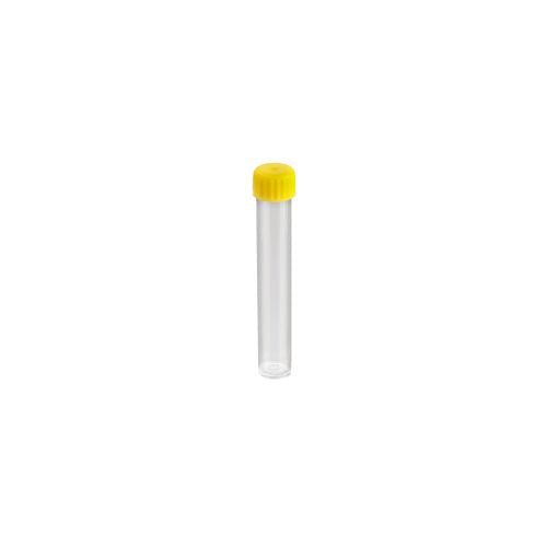 Techno Plas Flat Bottom Tube Unlabelled G/Sterile Yellow Cap 10ml