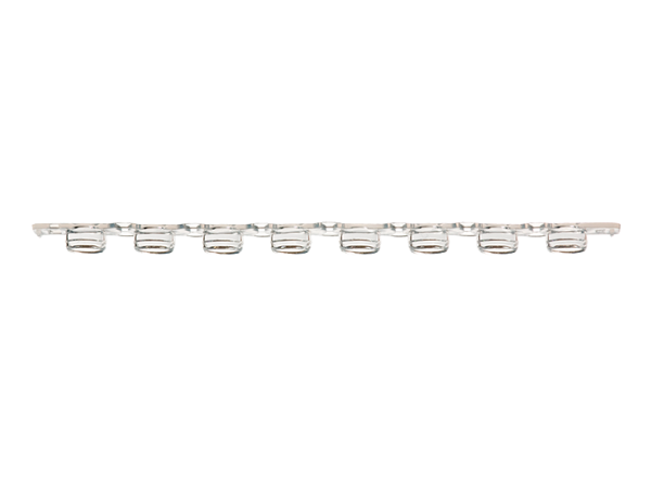 Scientific Specialties Strip 8 Flat Cap Clear